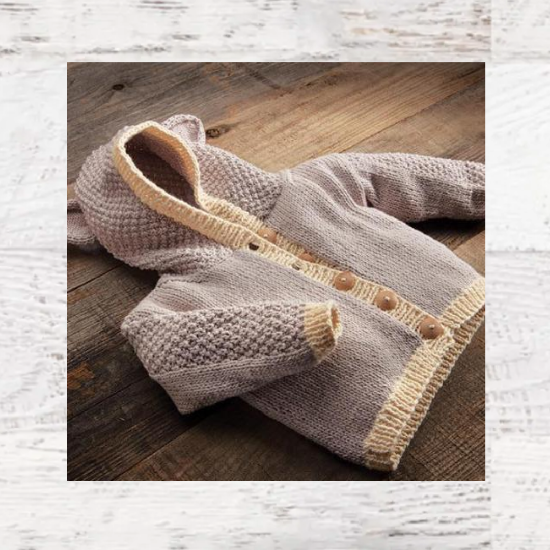 Appalachian Cotton Baby Bear Knitting Cardigan Kit