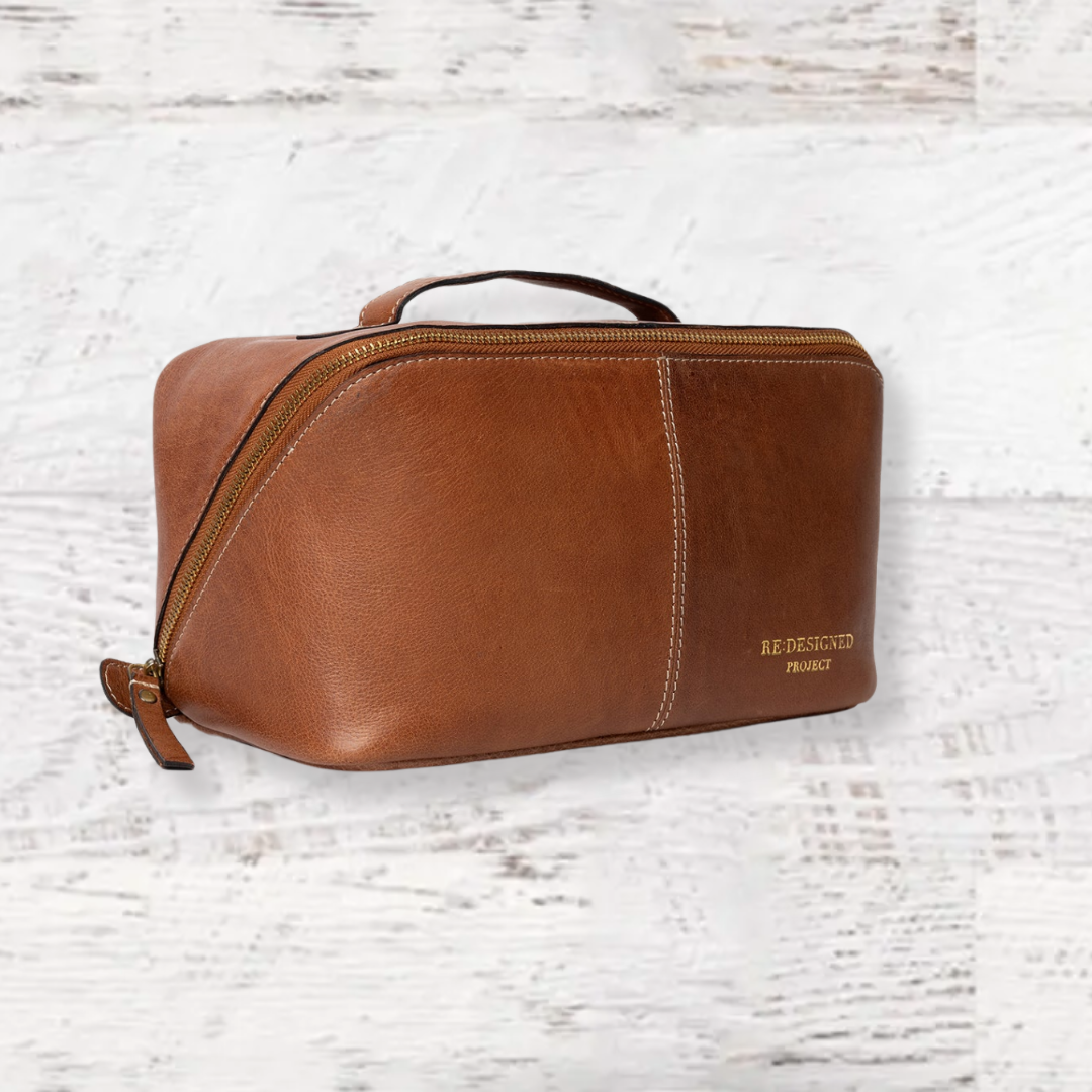 Re-Designed Leather Project Bag for Knitters | Fuzzy Goat