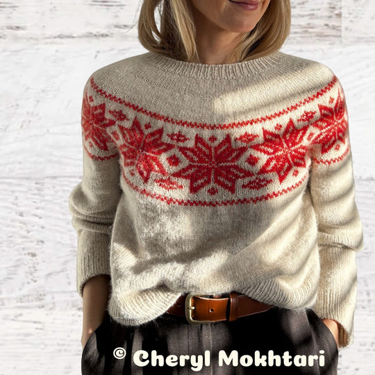 KnitWise Fibers Nordic Snowflake Sweater Kit