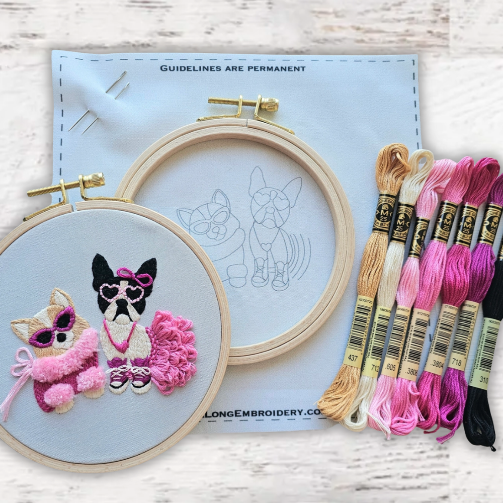 Animal Friends Embroidery kit