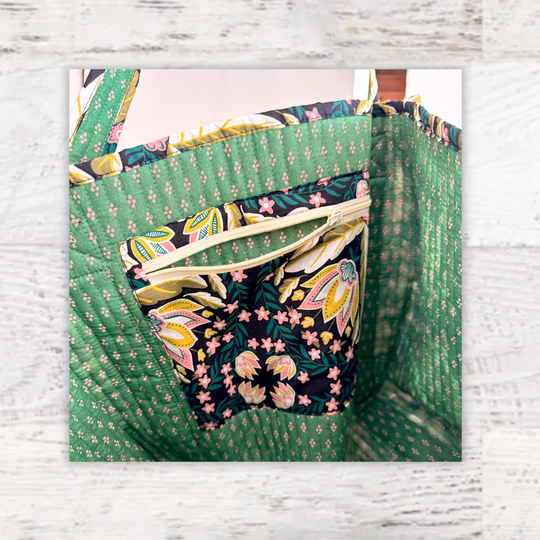 Lined Quilted Tote
