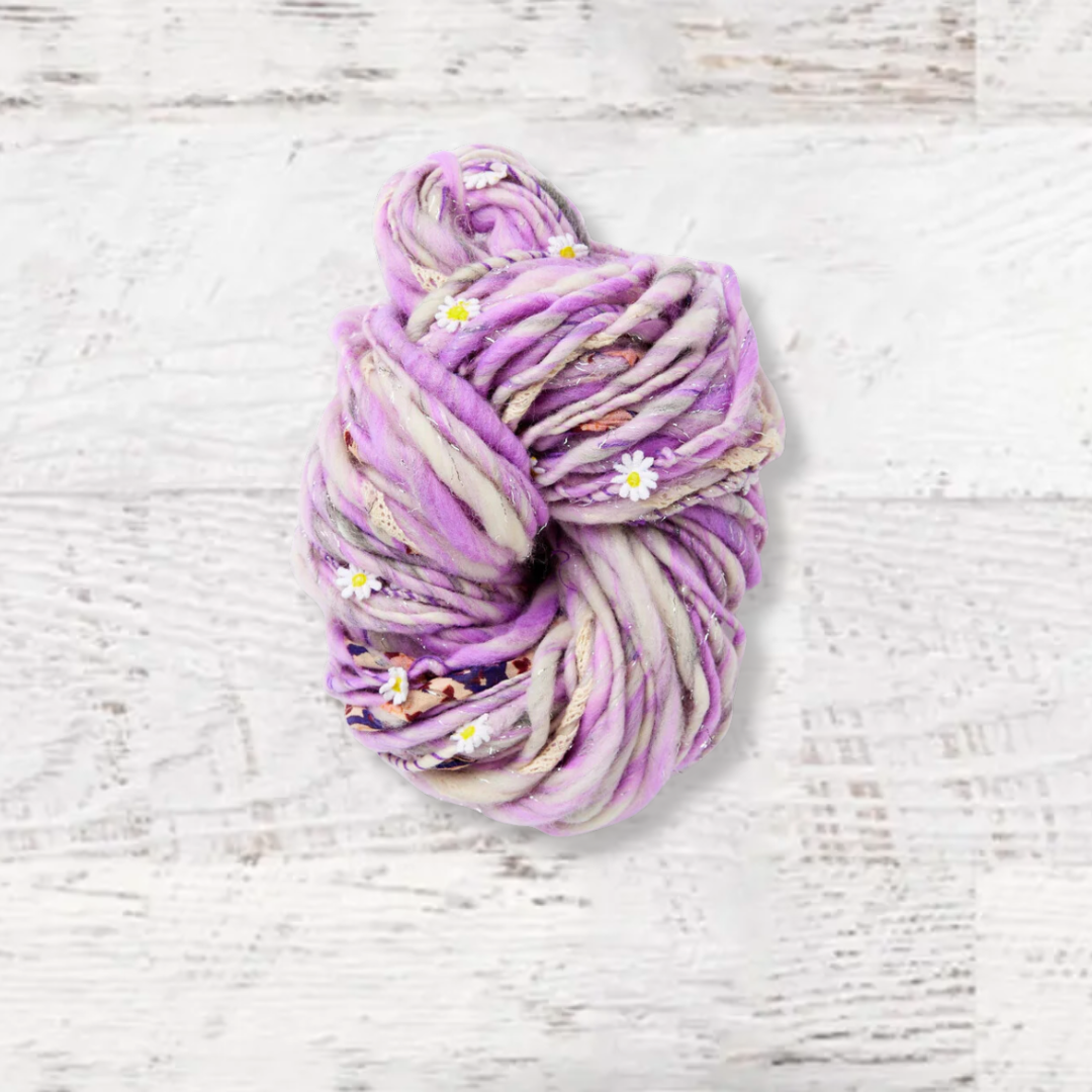 Knit Collage Daisy Chain – Fuzzy Goat