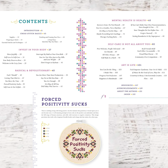 Self-Care Cross-Stitch book