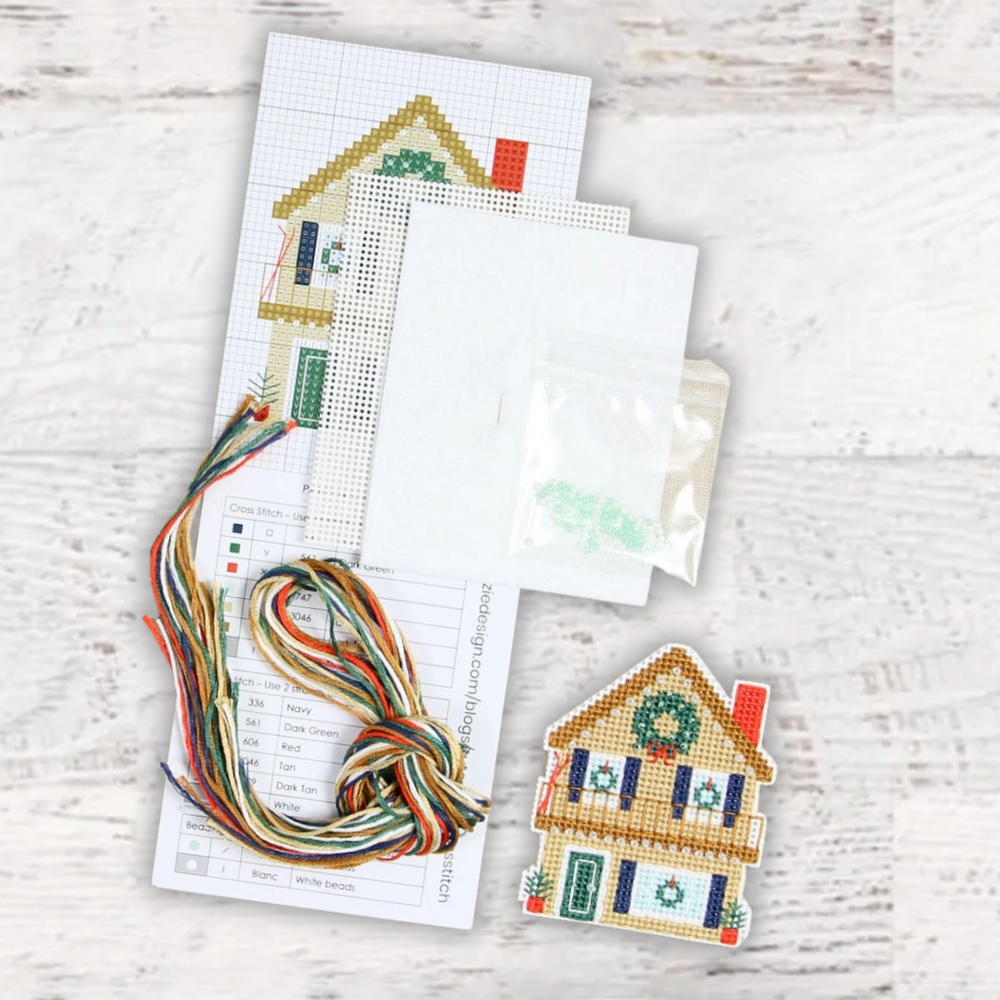 Holiday Home Cross Stitch Kit