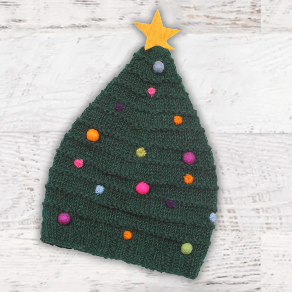 Finished Knit Holiday Tree Hat