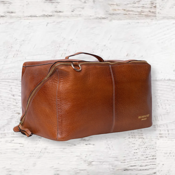 Re-Designed Leather Project Bag for Knitters | Fuzzy Goat