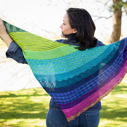 Sweet Georgia Symphony Shawl Knitting Kit | Fuzzy Goat
