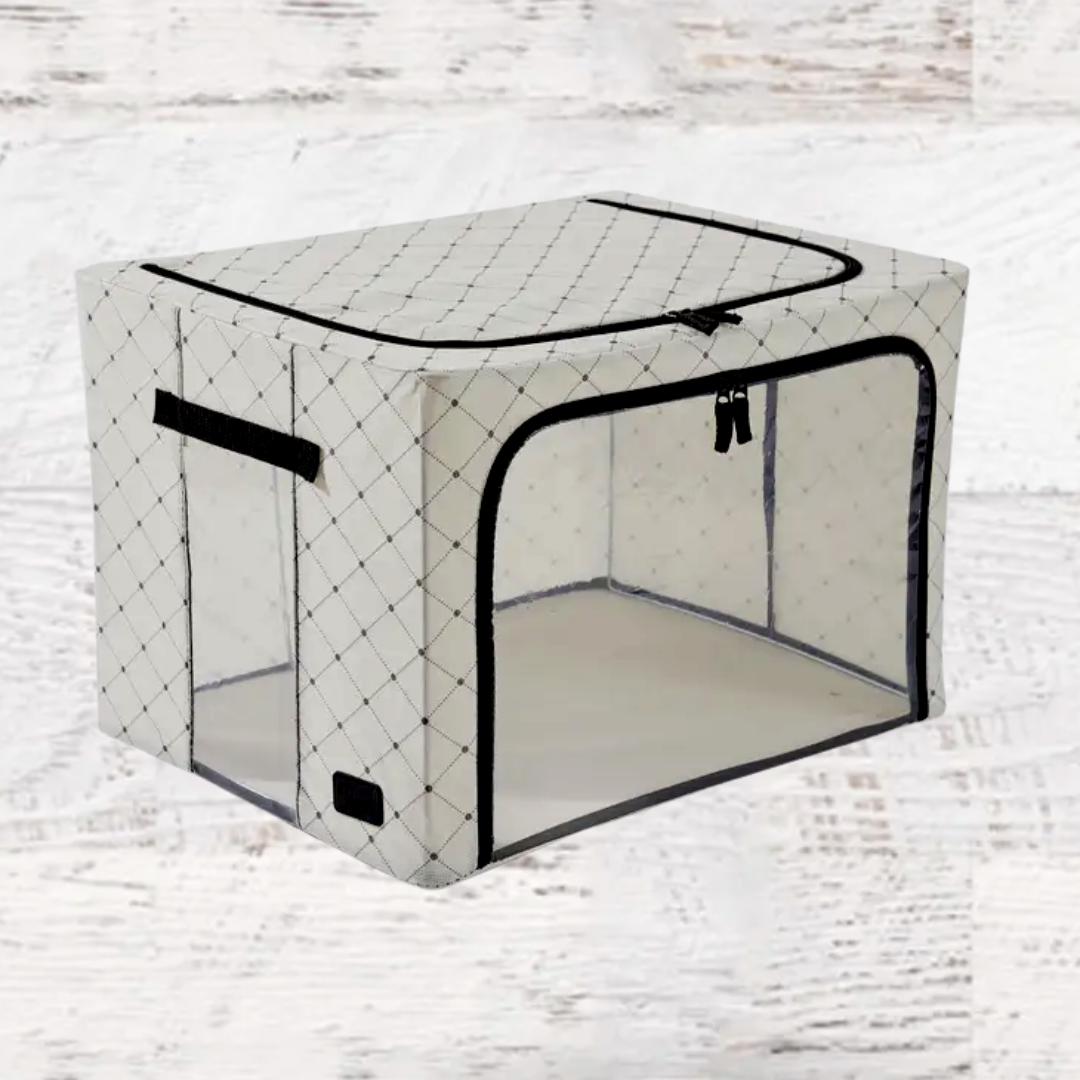 Yarn Storage Box with Windows — Stackable & Collapsible | Fuzzy Goat